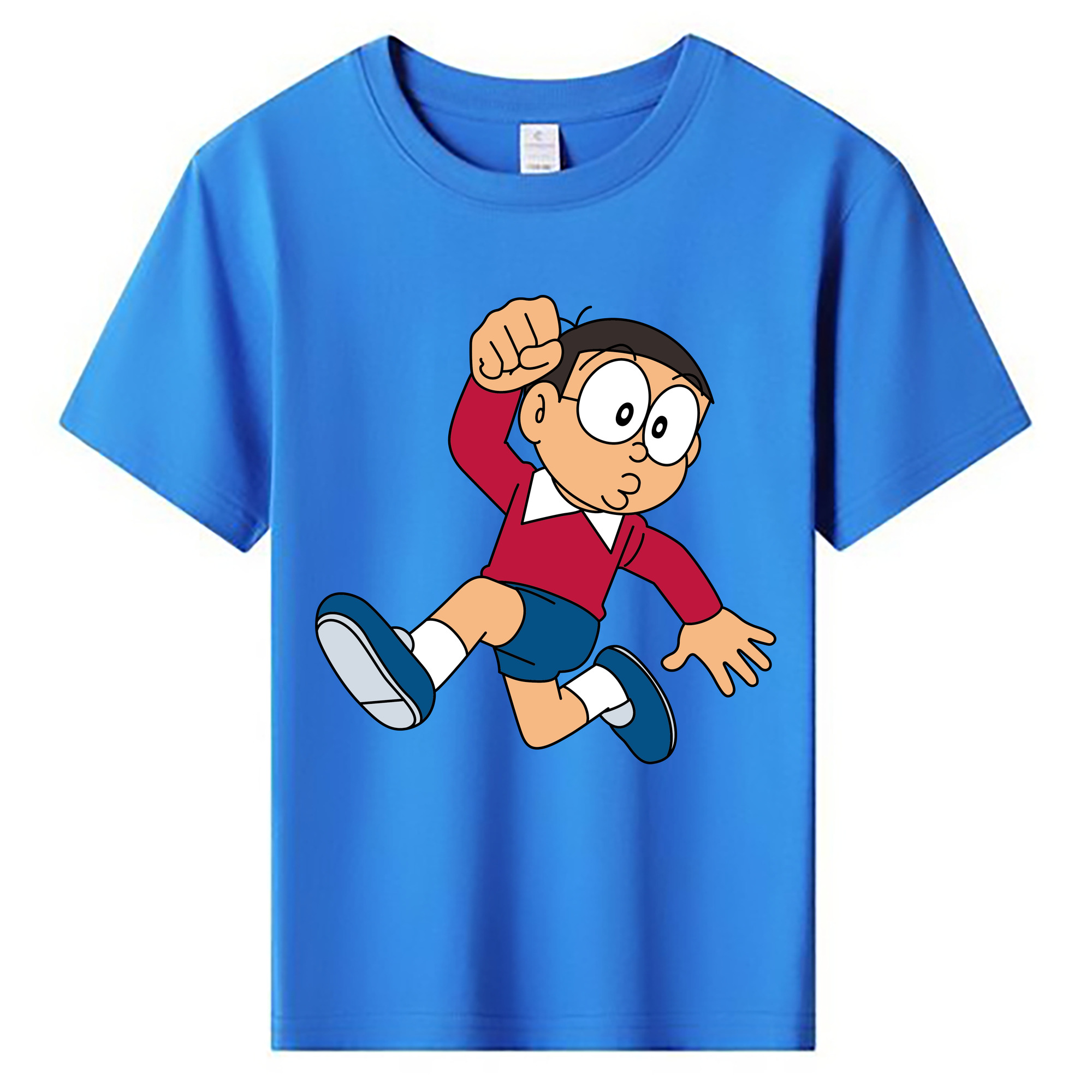 （画像用） ドラえもん 野比 のび太 Doraemon Nobita Nobi 綿100％キッズTシャツ（フロントプリント）